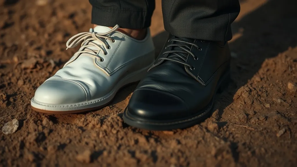 Dream symbol: man's feet with black and white shoes: demographics: Individuals Dealing with Anxiety: Shoes and Grounding