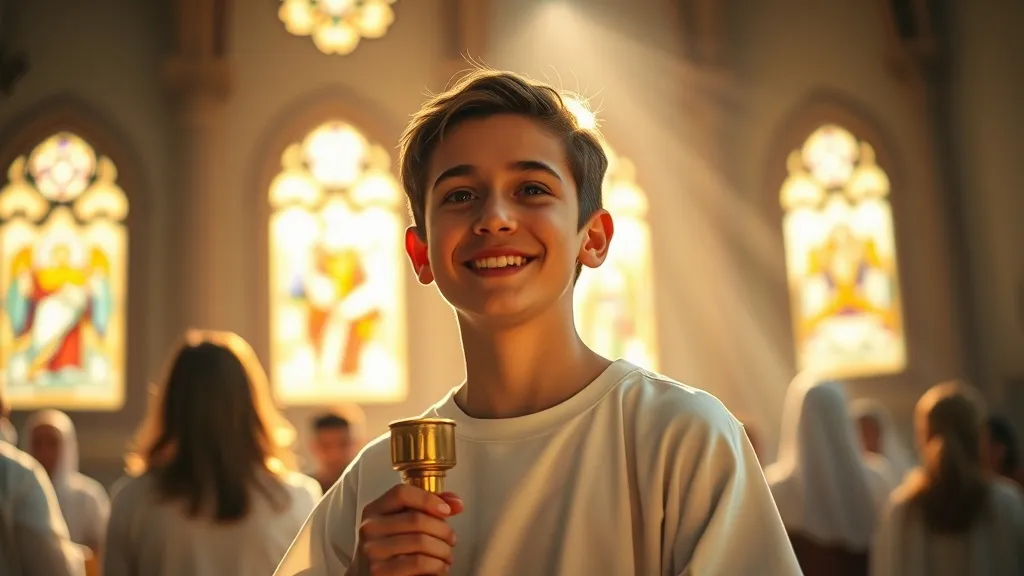 Dream symbol: first communion: scenarios: Dreaming of a joyful and peaceful First Communion