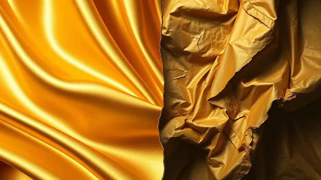 Dream symbol: gold satin fabrics: symbolism: Surface Appearances vs. Reality