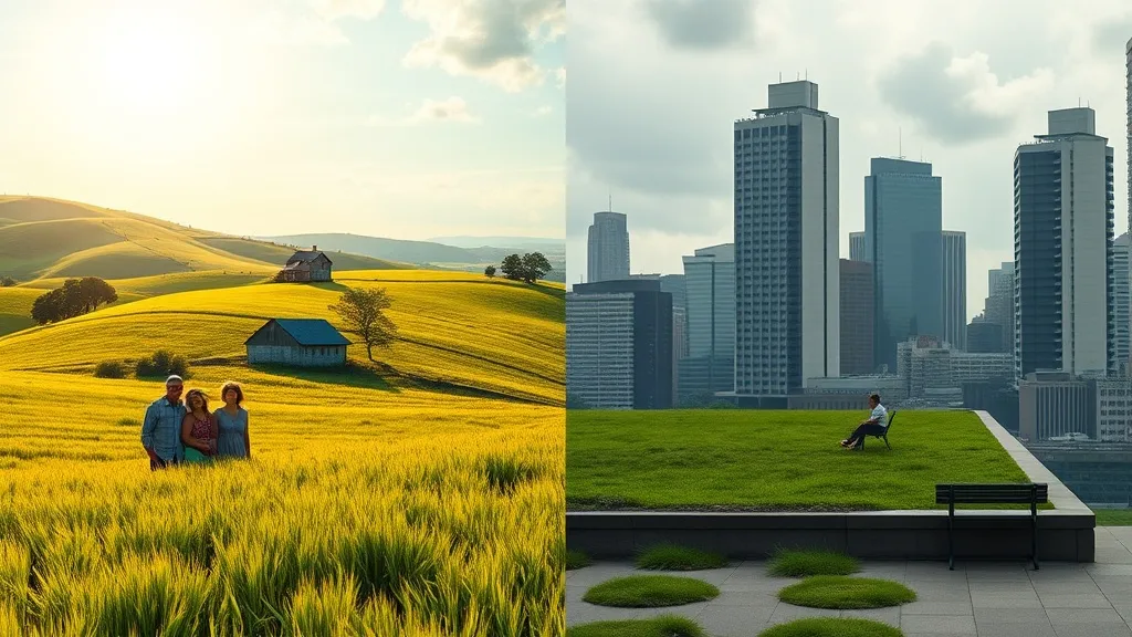 Dream symbol: grass outside: demographics: Rural vs. Urban Dwellers