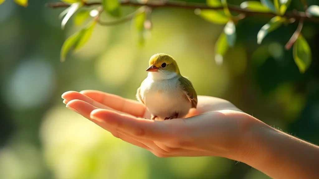 Dream symbol: green and white bird: scenarios: Dream about a Green and White Bird in Your Hand