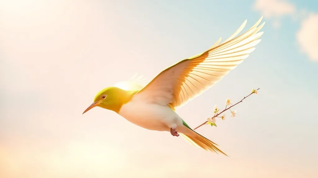 Dream symbol: green and white bird: symbolism: Herald of Positive Transformation and Change