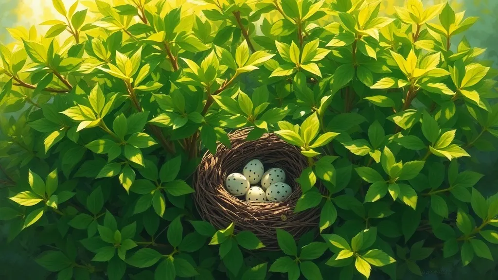 Dream symbol: green bush: scenarios: Dream about Birds Nesting in a Green Bush