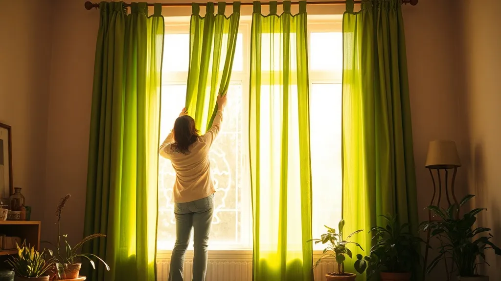 Dream symbol: green curtain: scenarios: Dream of Replacing Old Green Curtains