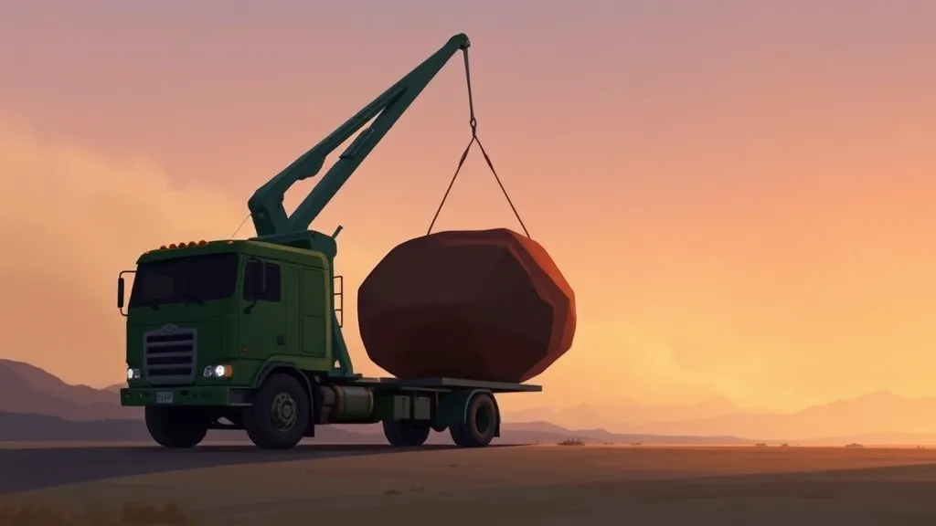 Dream symbol: haulage truck: scenarios: Dream about a Haulage Truck Picking Something Up