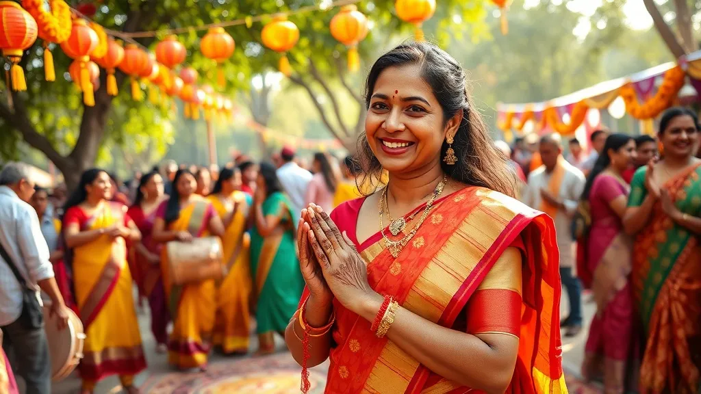 Dream symbol: indian lady: scenarios: Dream of Indian Lady in a Festival