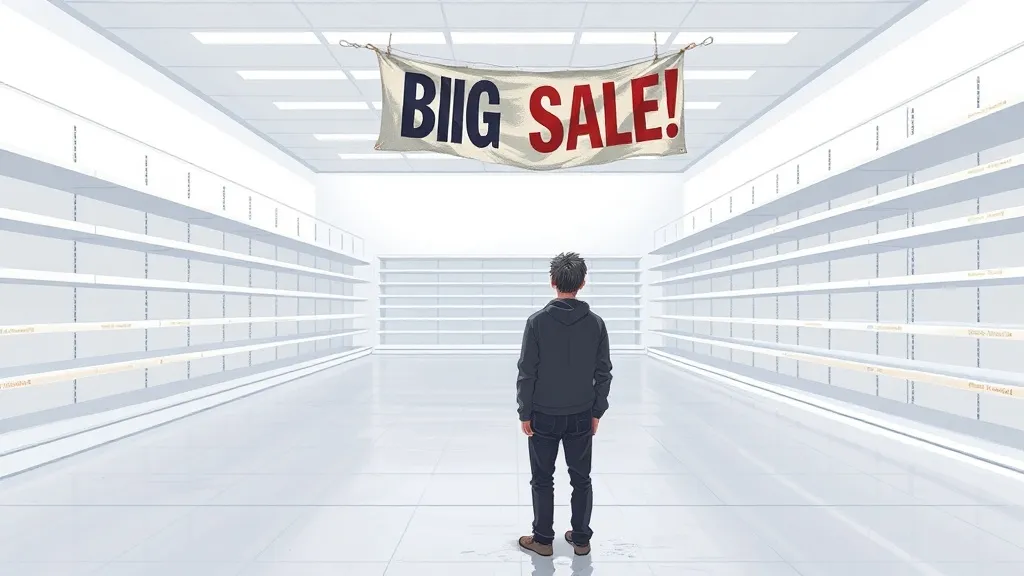 Dream symbol: out of stock: scenarios: Dreaming about a Sale with everything already out of stock