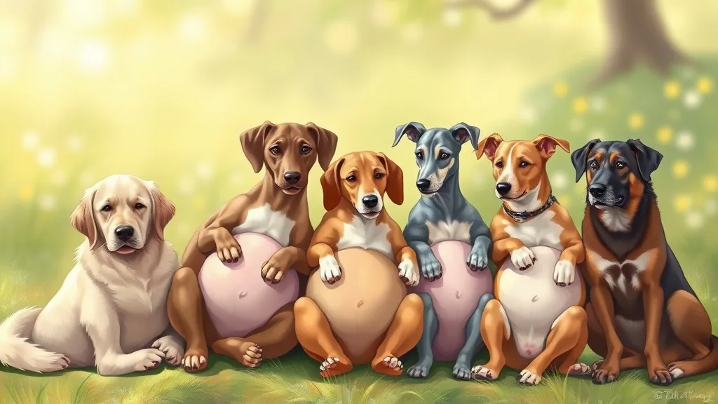 Dream symbol: pregnant dogs: scenarios: Dreaming of Several Pregnant Dogs