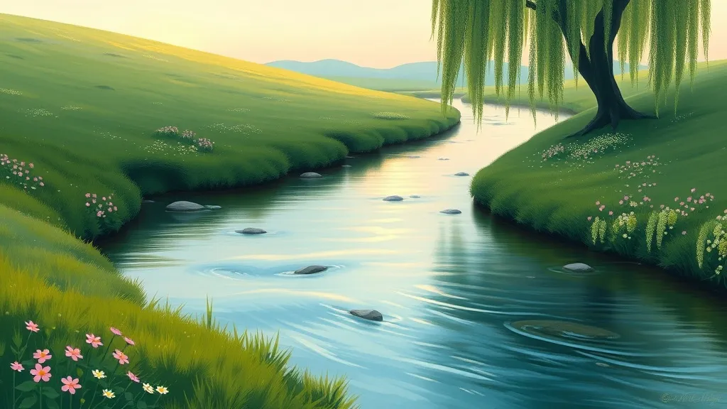 Dream symbol: water running: scenarios: Dreaming of a Gentle Stream