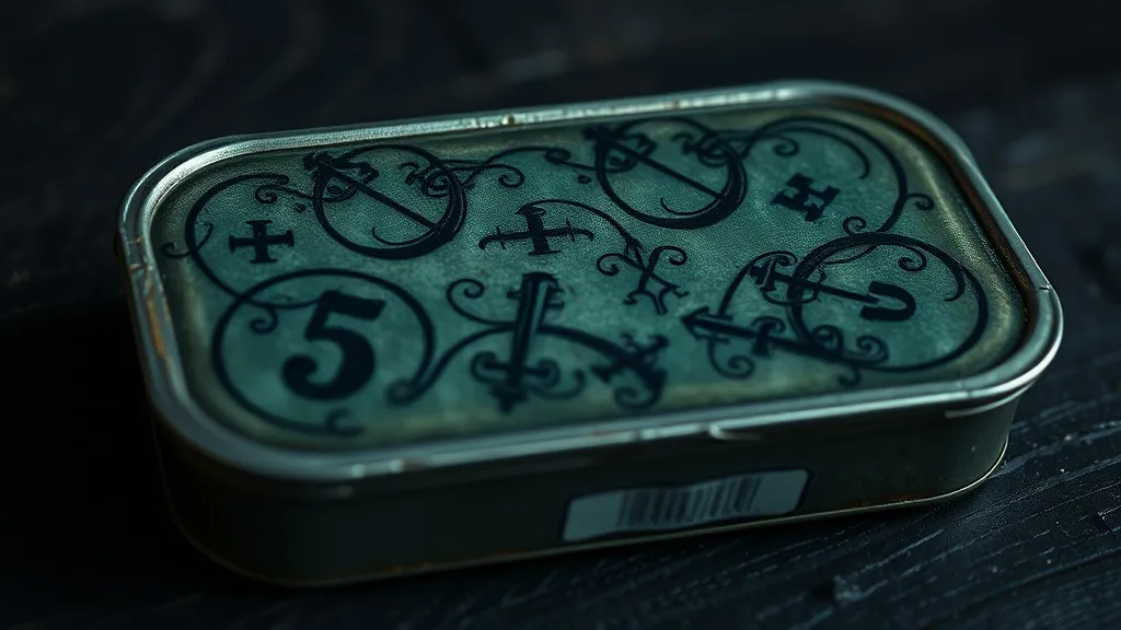 Dream symbol: tin of sardines: scenarios: Dream of a tin of sardines with strange markings