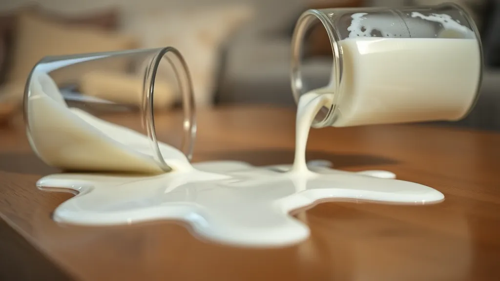 Dream symbol: milk spill: symbolism: Emotional Vulnerability and Spilled Feelings