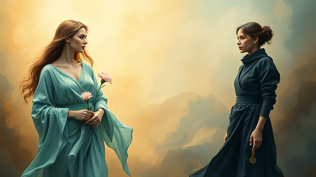 Dream symbol: two female characters: symbolism: Two Sides of a Single Personality