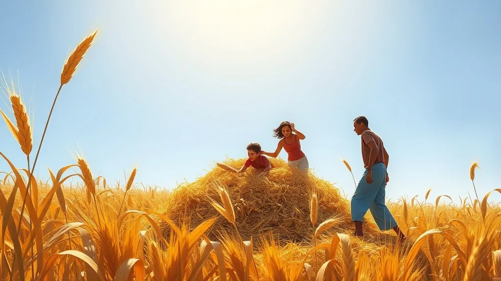 Dream symbol: wheat plants: scenarios: Dreaming of  Wheat Being Threshed