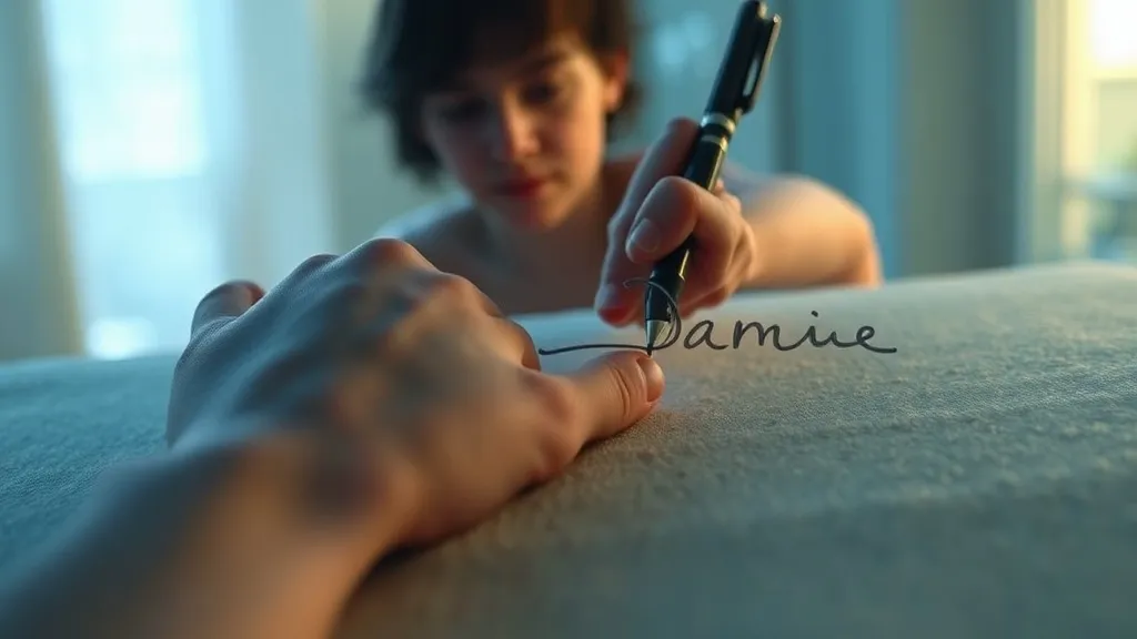 Dream symbol: writing your name: scenarios: Dream About Writing Your Name with a Different Handwriting Style