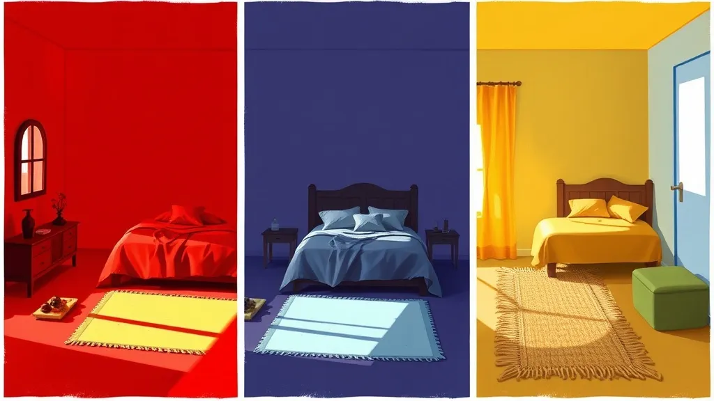 Dream symbol: room with mat and bed: scenarios: Dreaming of a specific color in the Room with a mat and bed