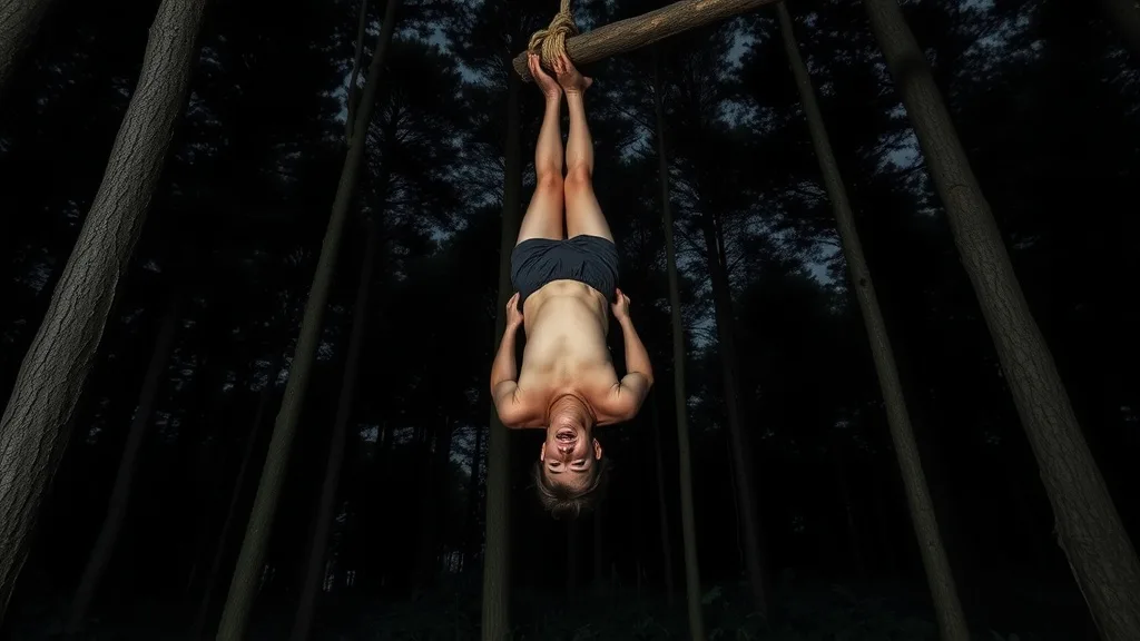 Dream symbol: hanging people: scenarios: Dream of Hanging Upside Down from a Rope