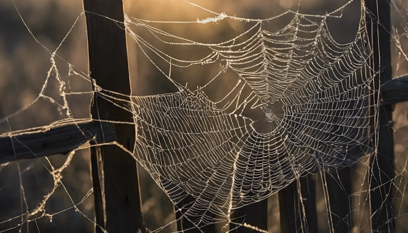 Dream symbol: spider web: scenarios: Dream of Spider Web Covered in Cobwebs