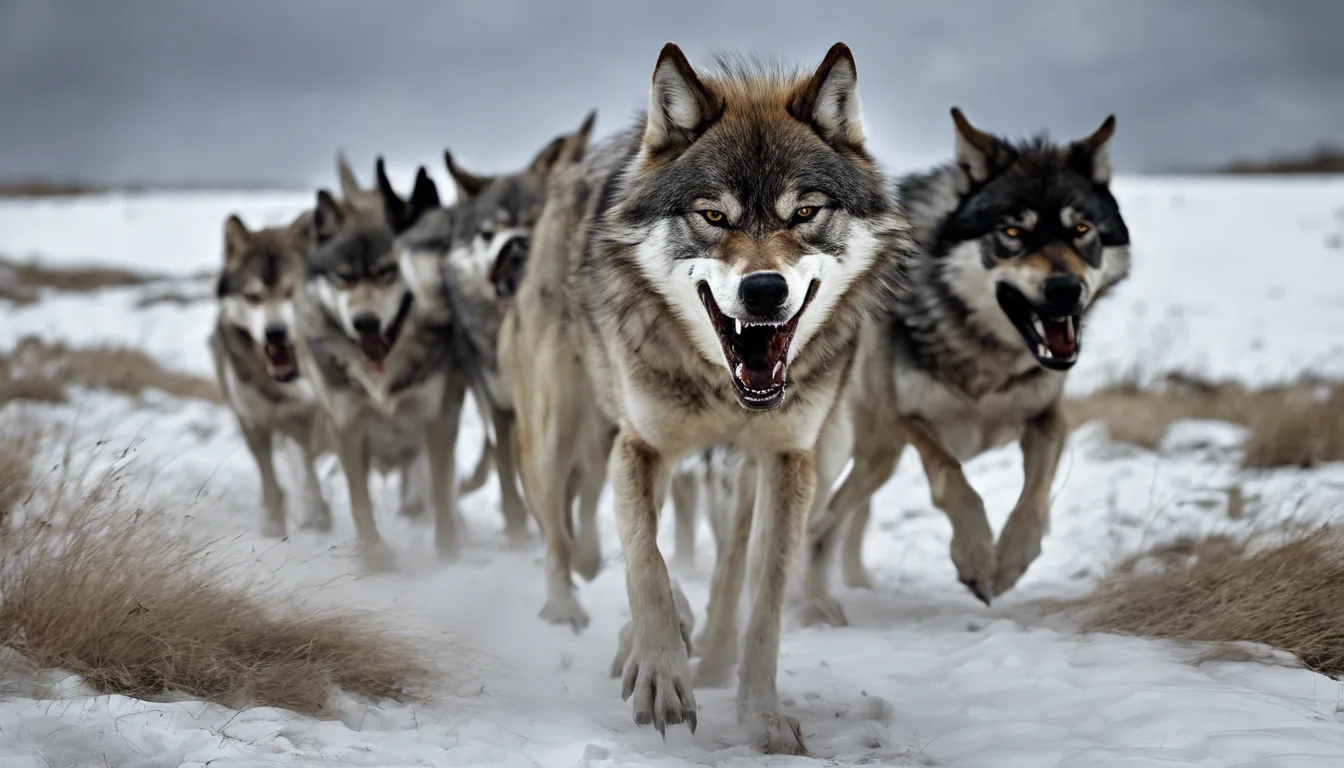 Dream symbol: wolves attacking: scenarios: Dream of Wolves Attacking a Pack of Dogs