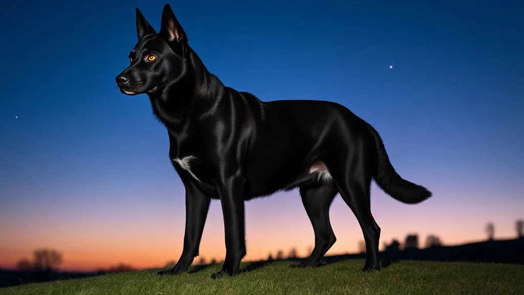 Dream symbol: black dog with tan chest: symbolism: Guardian and Protector Presence