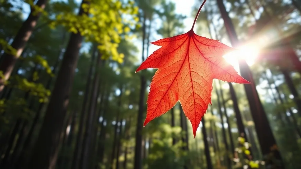 Dream symbol: canadian red maple leaf: scenarios: Dream of a Canadian Red Maple Leaf Falling on Your Head