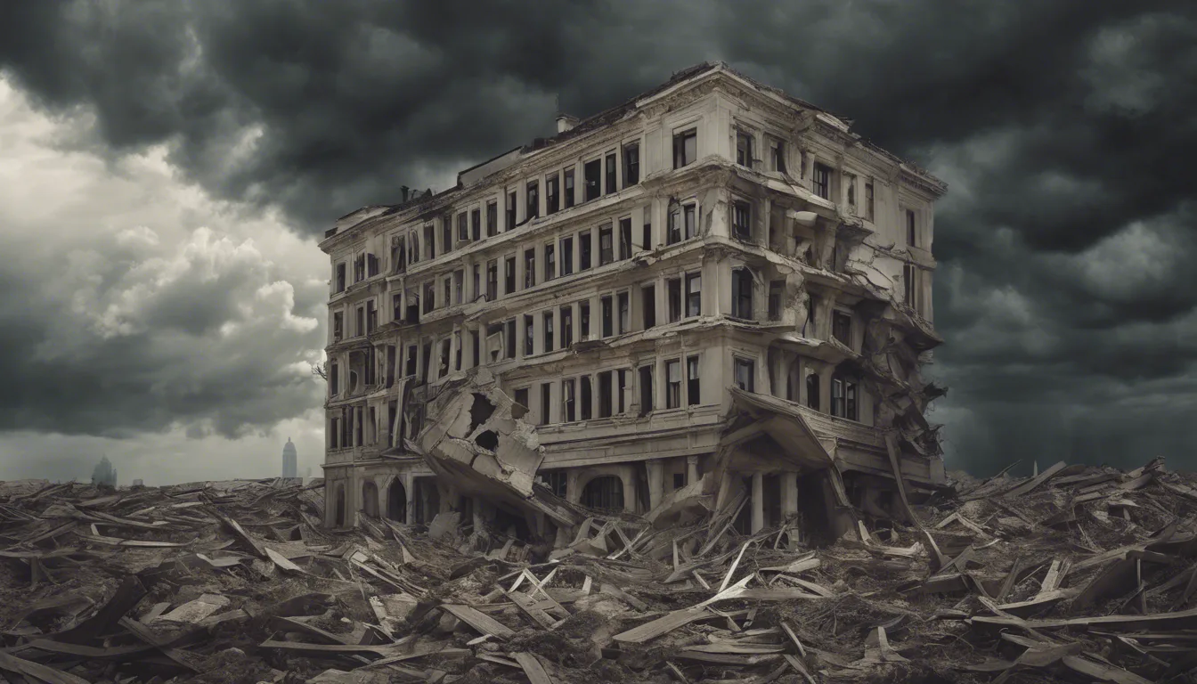 Dream symbol: building collapsing: symbolism: Spiritual or Existential Crisis