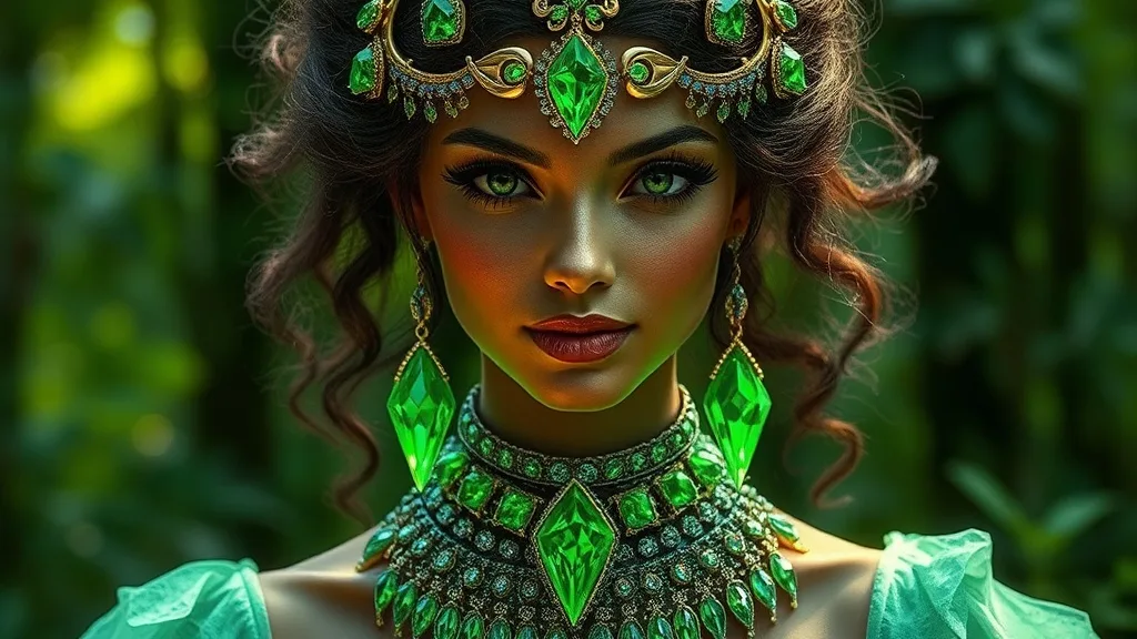 Dream symbol: green crystals: scenarios: Dream of Green Crystals in Jewelry