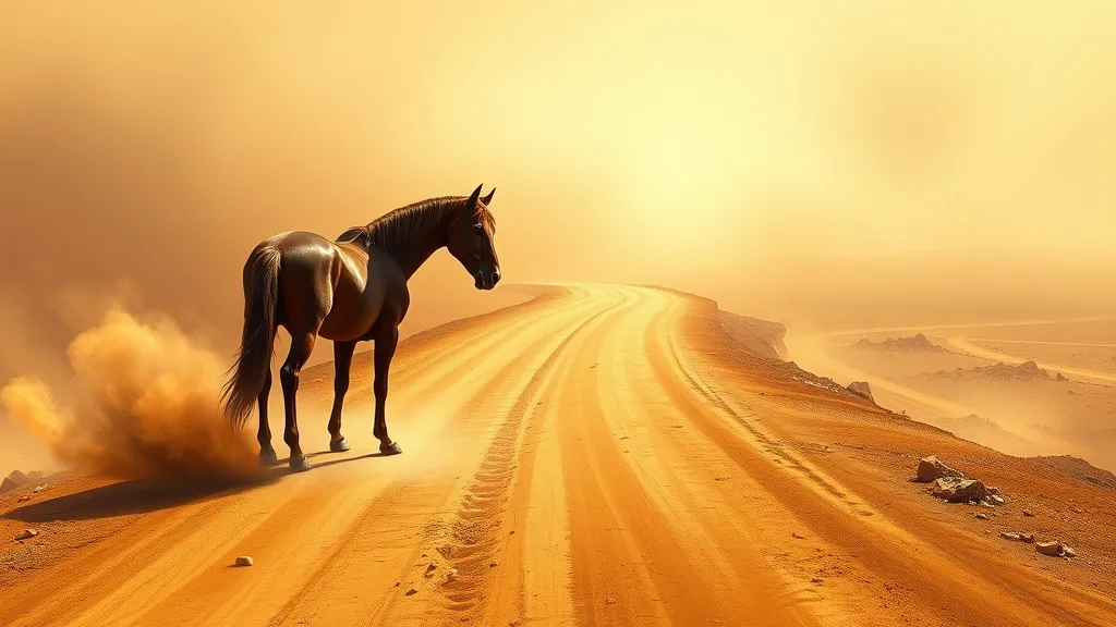 Dream symbol: dusty road: scenarios: A dusty road dream involving an animal