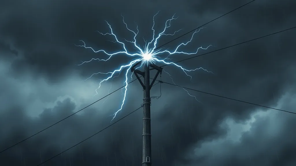 Dream symbol: electricity pole: scenarios: Dream about an Electricity Pole Hit by Lightning