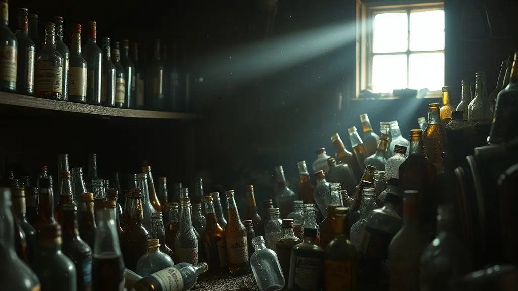 Dream symbol: empty bottles: scenarios: Dream about a Collection of Empty Bottles