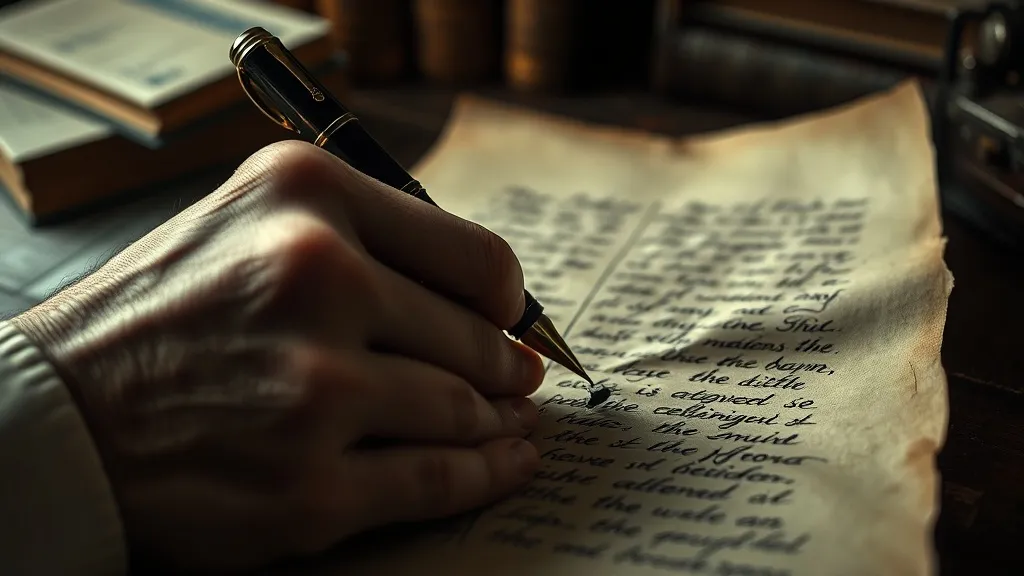 Dream symbol: english writing: scenarios: Dream About Writing with a Difficult Tool (e.g., a broken pen)