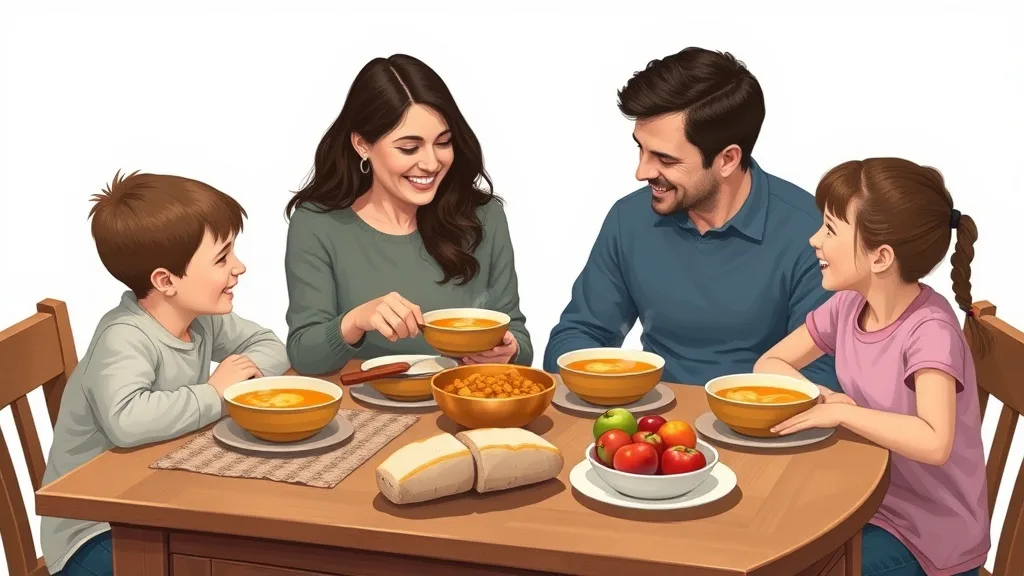 Dream symbol: family meal: symbolism: Family Dynamics and Relationships