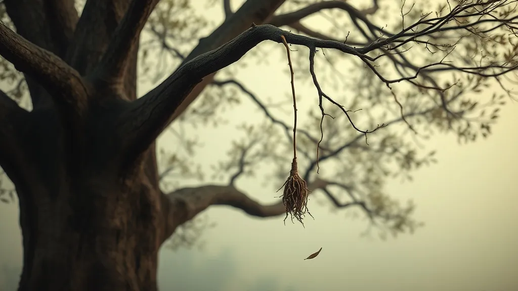Dream symbol: falling branch: symbolism: Breakdown of Health or Vitality