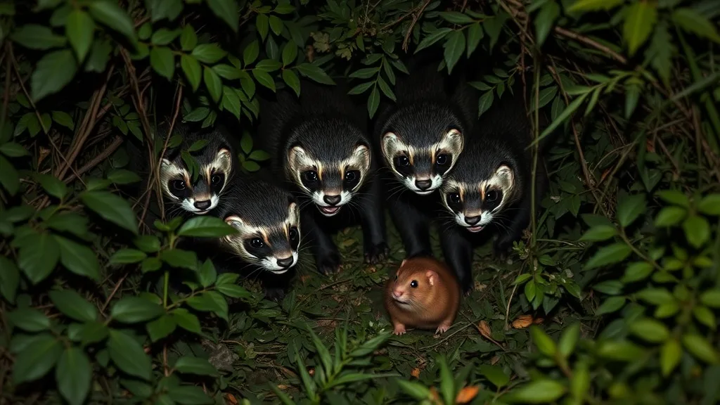 Dream symbol: ferret family: scenarios: Dream of a Ferret Family Hunting