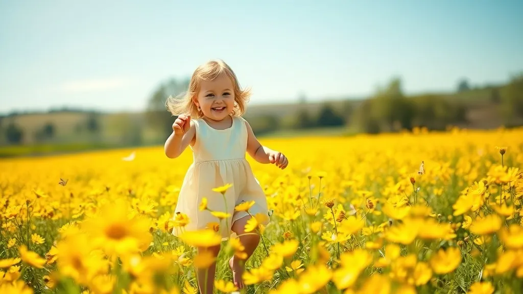 Dream symbol: field of yellow flowers: scenarios: Dream of a Child Playing in a Field of Yellow Flowers
