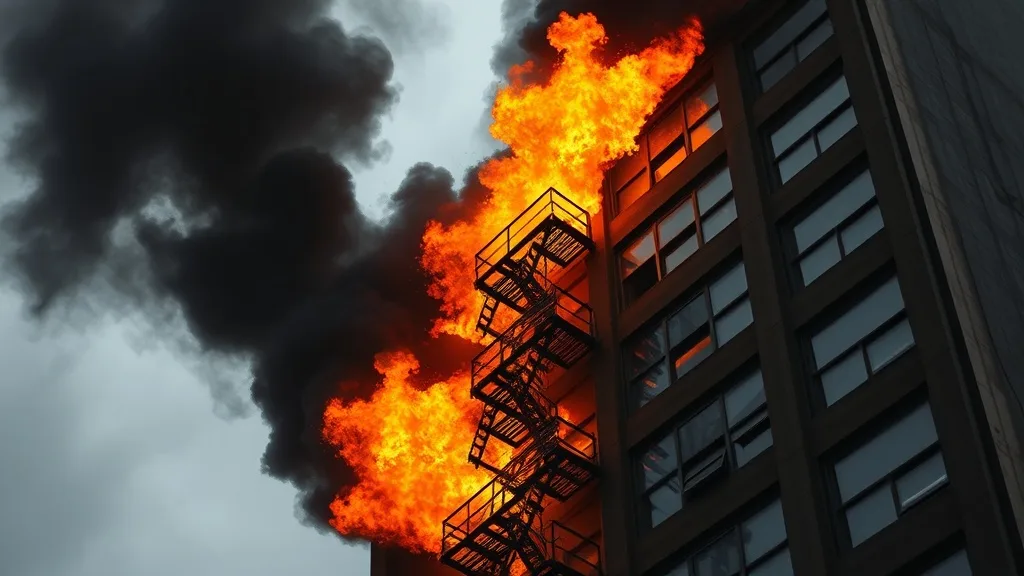 Dream symbol: fire escapes: scenarios: Dream of a fire escape being on fire