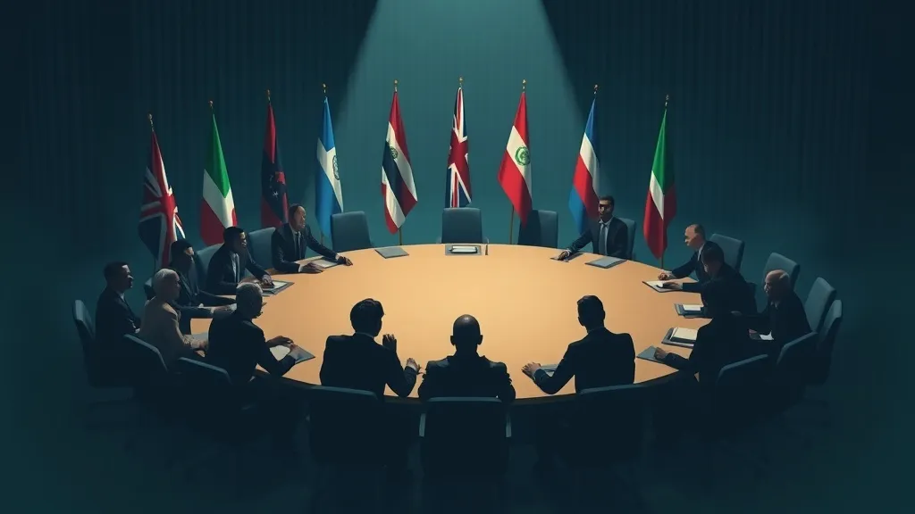 Dream symbol: country flags and group discussion: symbolism: The Role of Leadership and Influence in International Affairs