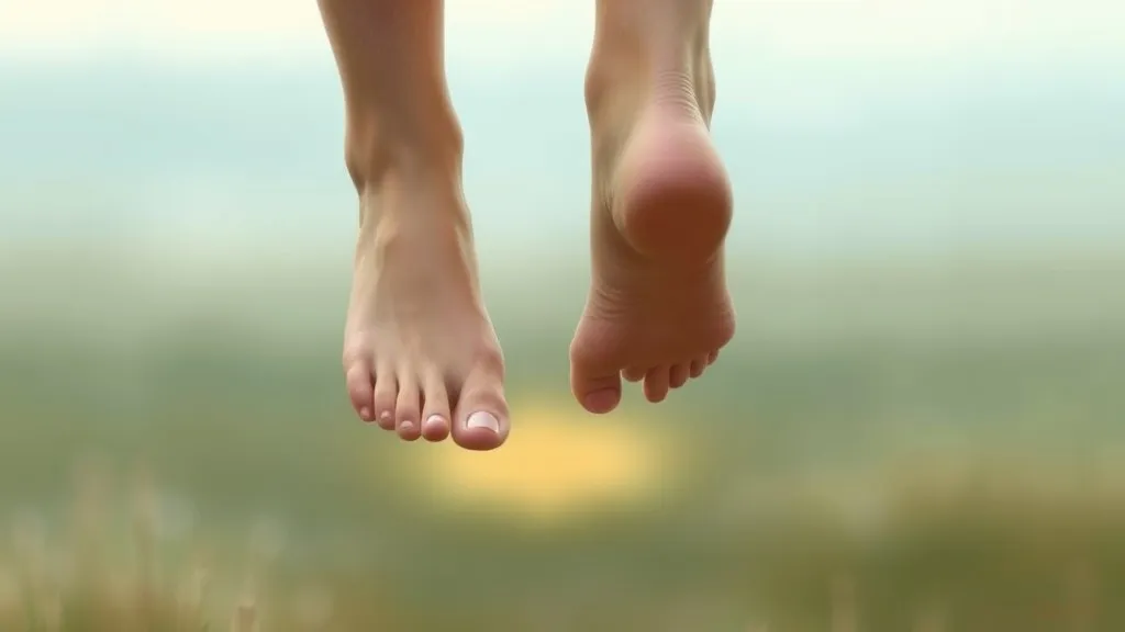 Dream symbol: floating feet: symbolism: Feeling Untethered and Free