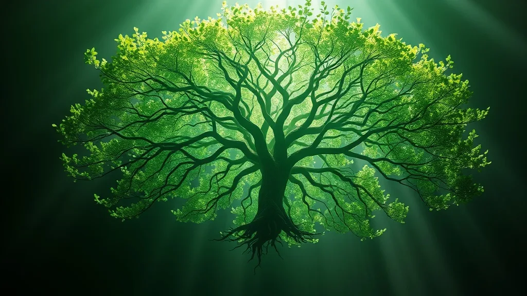 Dream symbol: floating glowing green tree: symbolism: Prosperity and Abundance