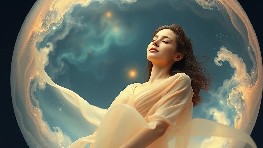 Dream symbol: floating in the sphere: symbolism: Spiritual Transcendence and Enlightenment