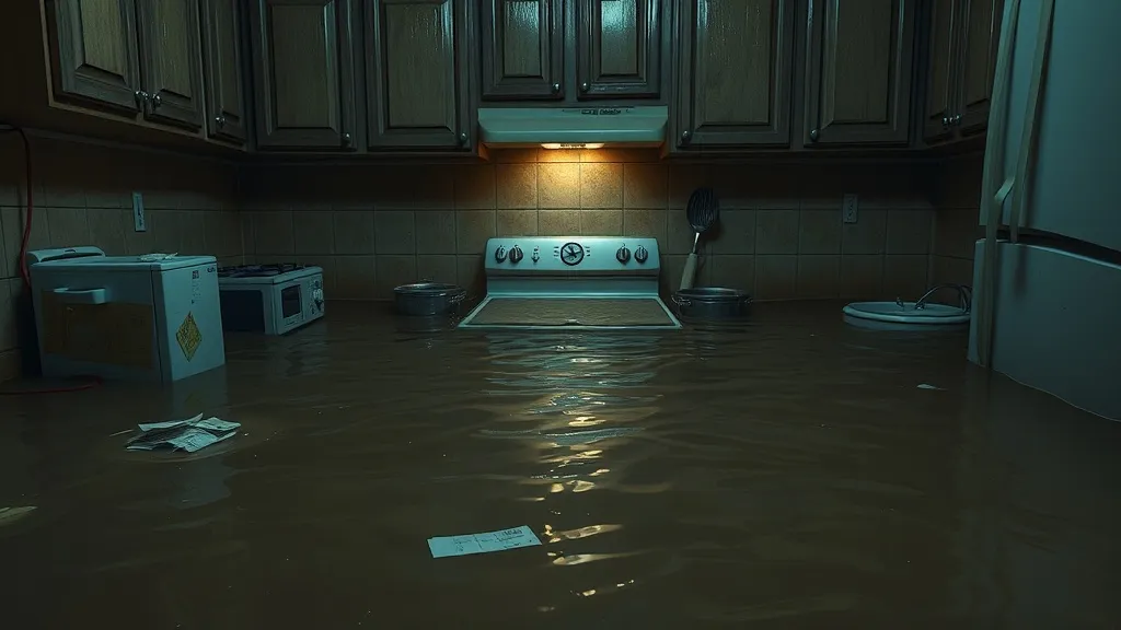 Dream symbol: flooded kitchen: symbolism: Financial Instability and Uncertainty