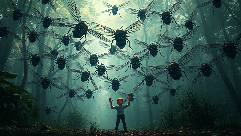 Dream symbol: flying bugs: scenarios: Dream of Giant Flying Bugs