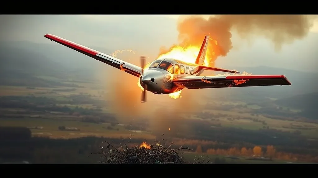 Dream symbol: small flying aircraft: scenarios: Dream of a small aircraft crashing