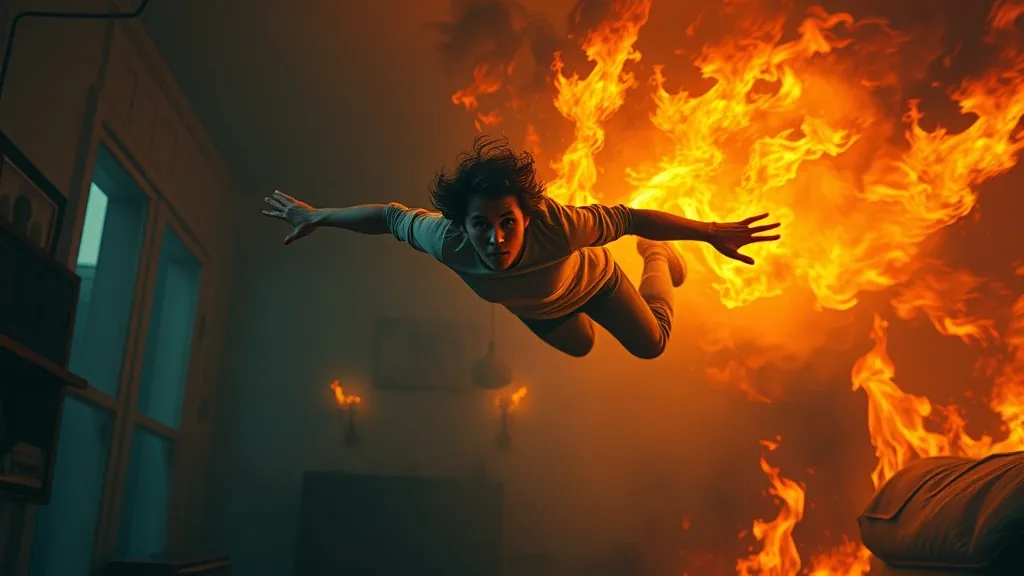 Dream symbol: flying through room: scenarios: Dream of Flying Through a Room that is on Fire