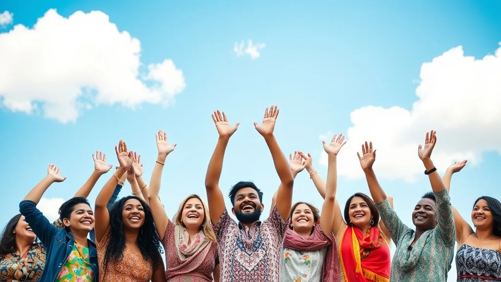Dream symbol: friends cheering: demographics: People from Different Cultures