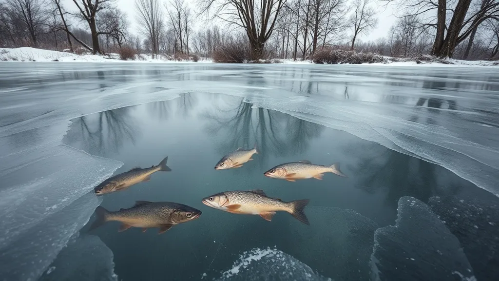 Dream symbol: frozen fish: scenarios: Dream of Frozen Fish in a Pond