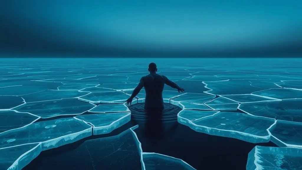 Dream symbol: freezing water: scenarios: Dream about Breaking Through Ice on Freezing Water