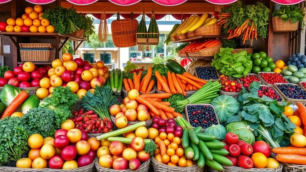 Dream symbol: fruit and vegetables stall: symbolism: Seasonal Changes