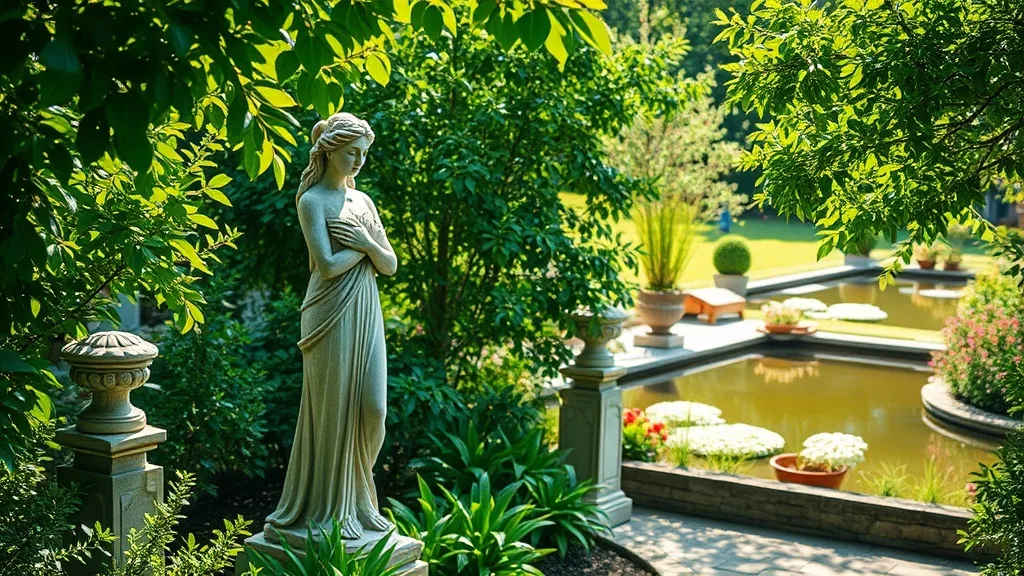 Dream symbol: garden with statues: symbolism: Beauty and Tranquility