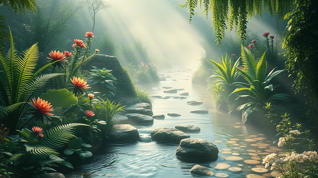 Dream symbol: garden with water and plants: symbolism: Insight into Repressed Feelings and Desires