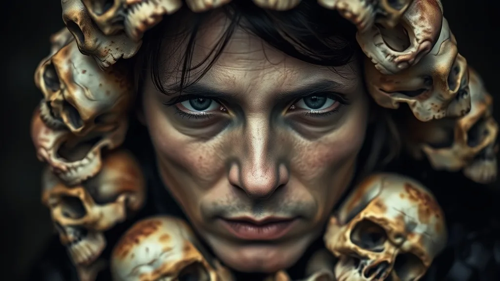 Dream symbol: garland of skulls: scenarios: Dream of Seeing Someone Wearing a Garland of Skulls
